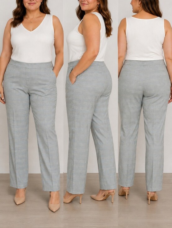Calvin Klein Pants - Size 12 Calvin Klein Gray Plaid Women's Trousers